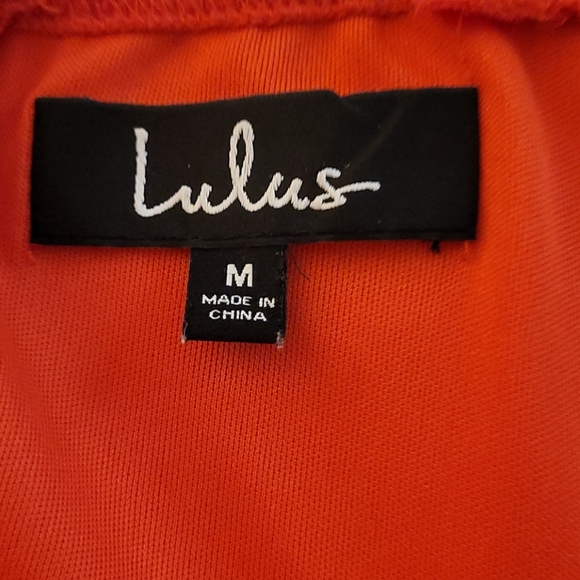 Lulus flowy fit and flare coral dress - Picture 5 of 5